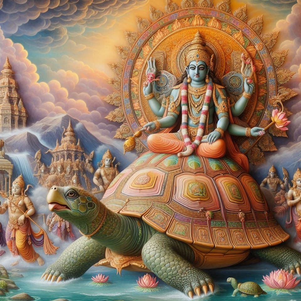 Veda - Kurma or Tortoise : The Divine Pivot of Cosmic Churning