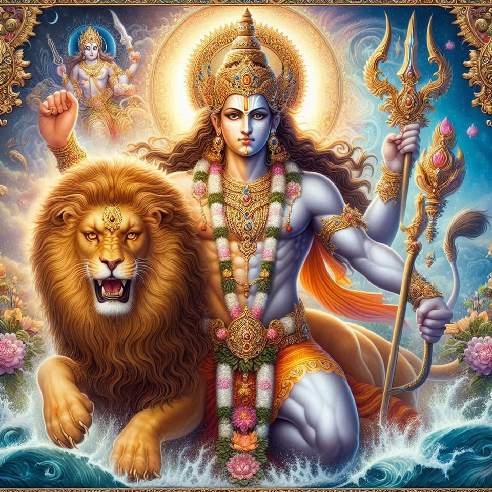 Veda - Nrisingha or Man-Lion : The Fierce Manifestation of Divine Justice