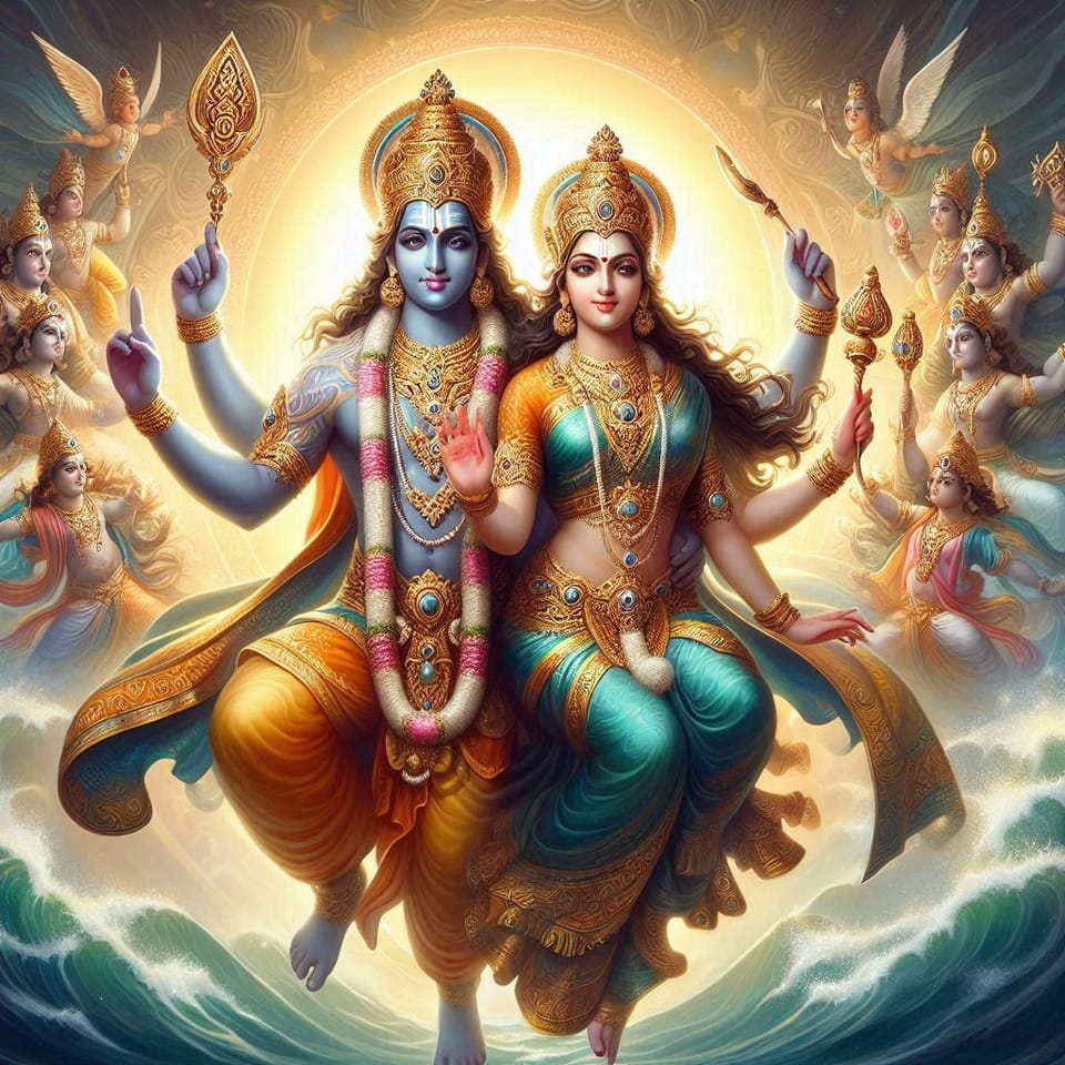 Puranas - Vishnu and Lakshmi: The Divine Duo of Preservation and Prosperity